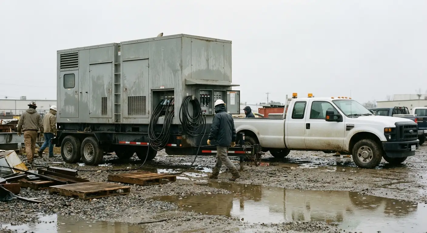 Commercial generator rental unit ready for deployment in Santee, CA